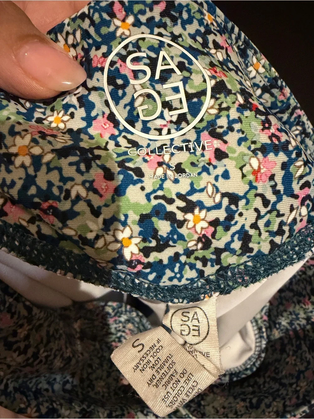 SAGE Collective Floral Sports Bra & High-Waist Biker Short Set - Multicolor